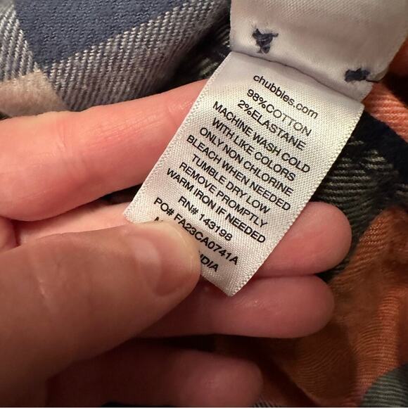 Chubbies The iPlaid Flannel Multicolor‎ Long Sleeve Button Down Shirt Sz L - Picture 8 of 12